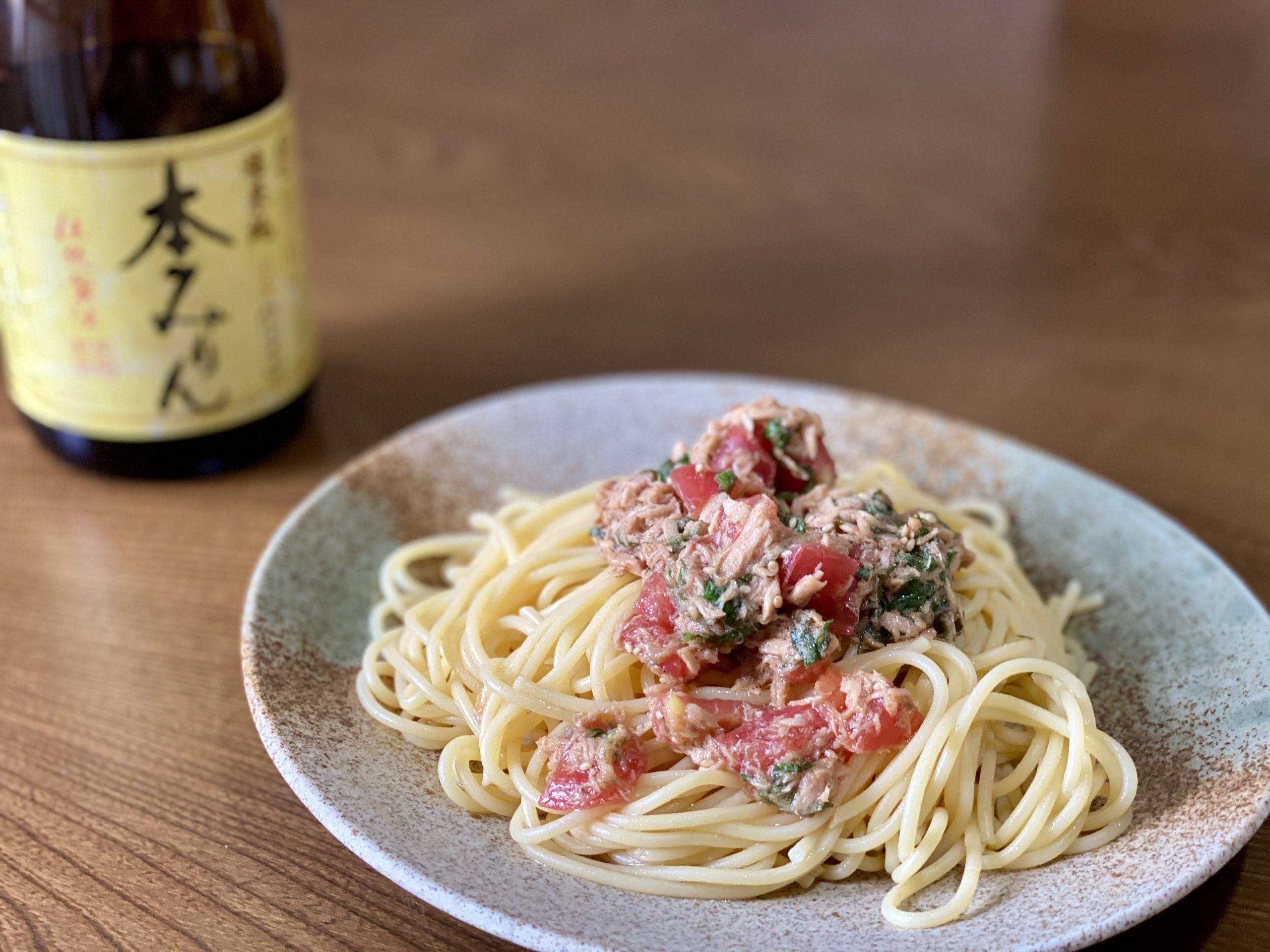 トマトとツナと大葉の冷製パスタ 酒蔵が教える 酒 みりん 粕 麹のレシピやお役立ち情報サイト 白扇酒造