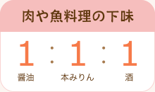 肉や魚料理の下味